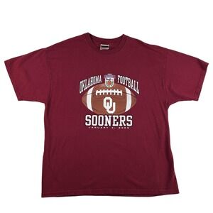 Vintage Oklahoma Sooners Shirt Mens XL 2005 NCAA Football Orange Bowl Red Oak